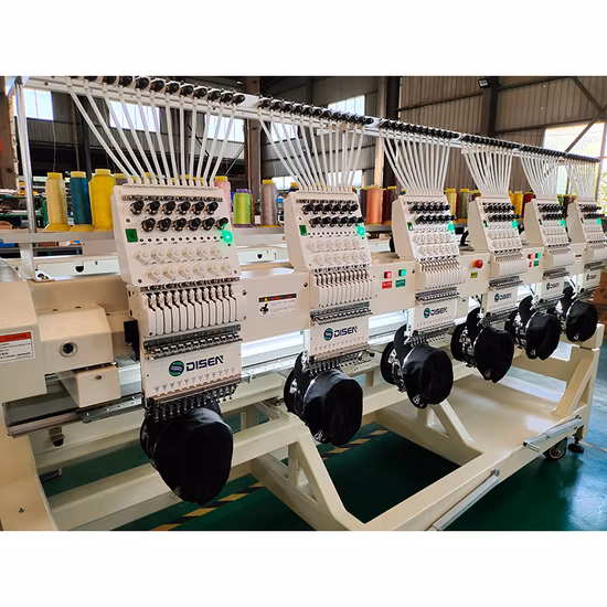 Máquina de bordar computarizada de 6 cabezales de uso industrial de alta eficiencia Wonyo para diseño de bordado de zapatos con gorra